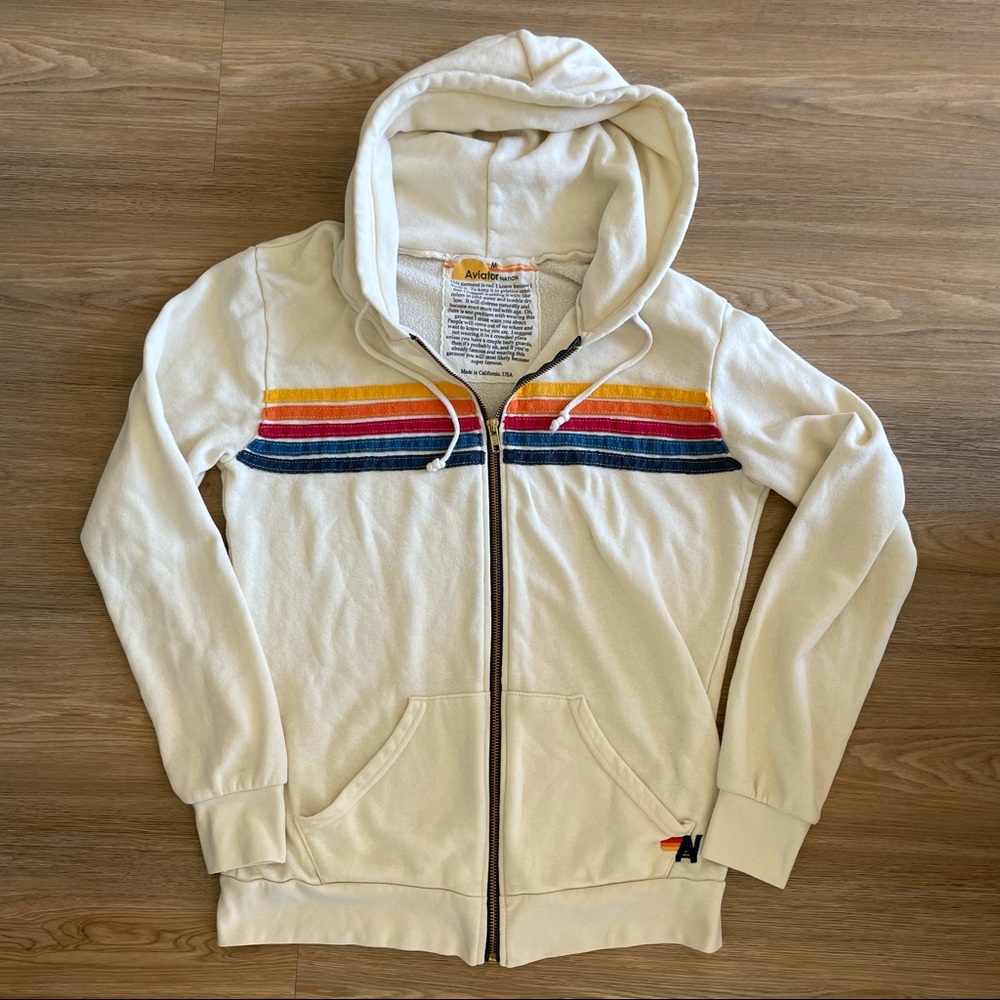 Aviator nation zip up sweatshirt hoodie